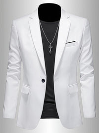 Men's Slim Fit Single-Button Suit Jacket