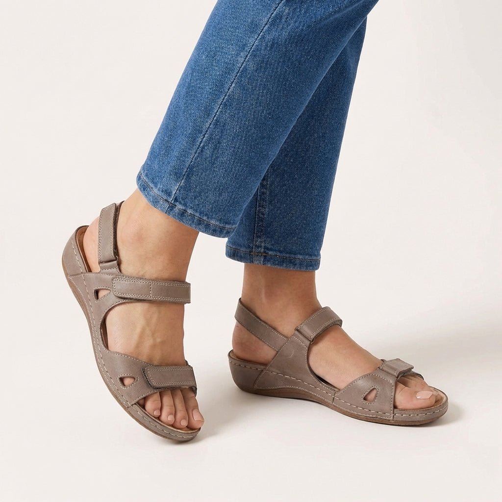 Sandals For Women Open Toe Adjustable Straps 2