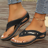 Sandals Toe Post Perforated Comfort Fit