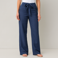 Men's Linen Trousers - Drawstring Summer Trousers