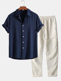 Shirt And Trousers Loungewear Set Relaxed Fit