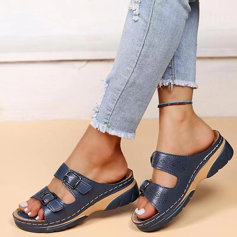 Slide Sandals Open Toe Comfort Fit Womens 2