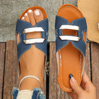 Slide Sandals With Buckle Detail For Women