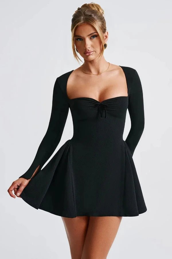 Women's blush tulle midi dress with a sweetheart neckline