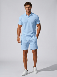 Men's Polo Shirt and Shorts Co-ord Set for Summer