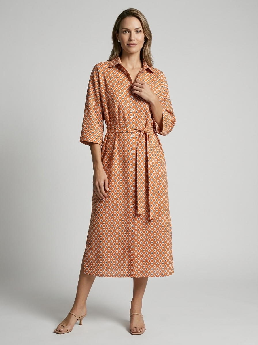 Striped Midi Shirt Dress for Summer