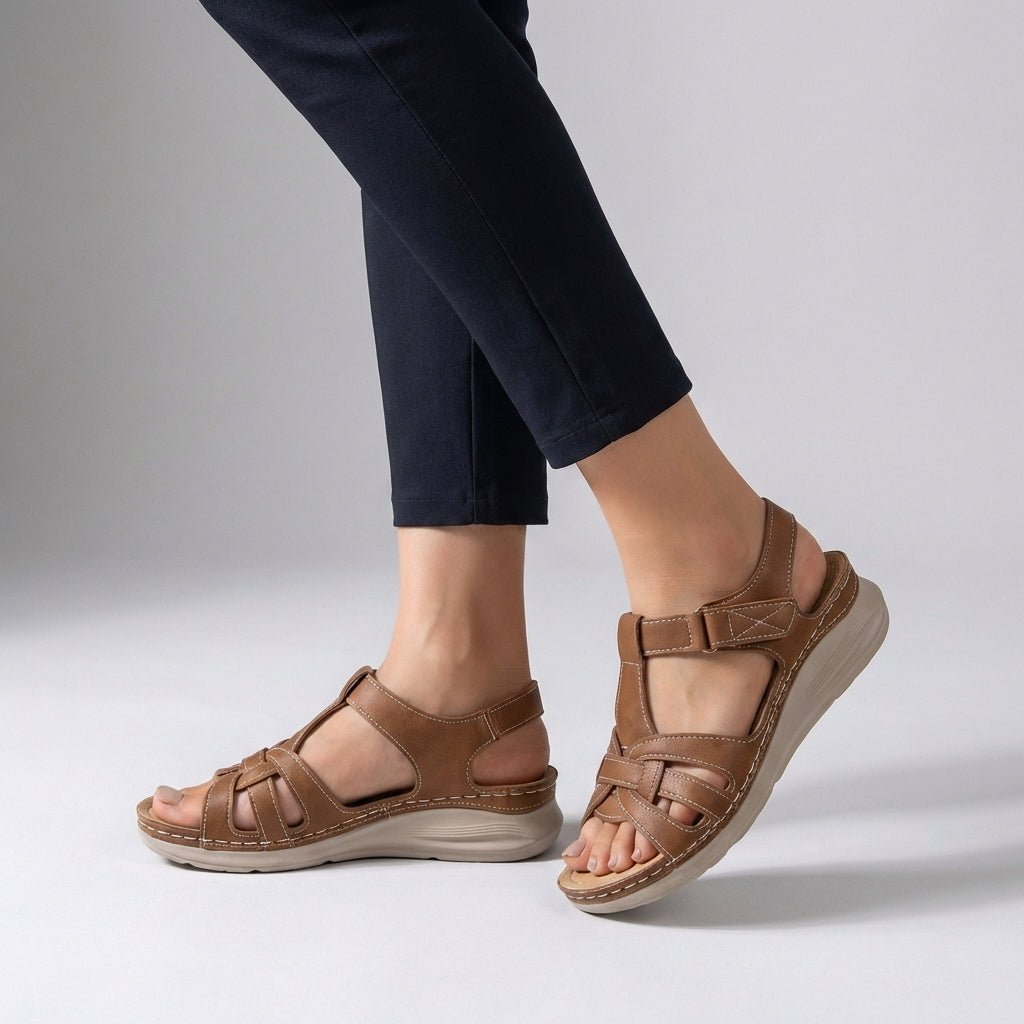 Wedge Sandals for Women Open Toe Cross-Strap 3