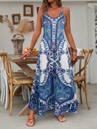 White Maxi Dress V-Neck Spaghetti Strap