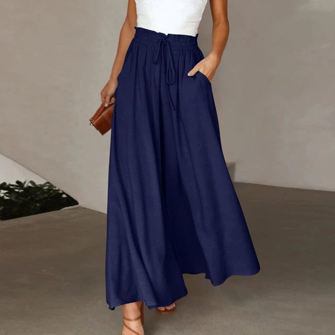 Wide Leg Trousers Women High Waist Flowy Fit 0