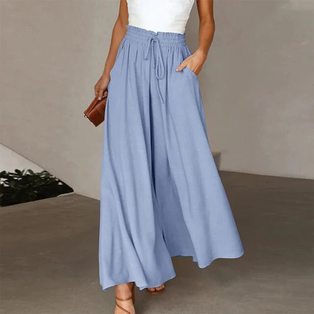Wide Leg Trousers Women High Waist Flowy Fit 3