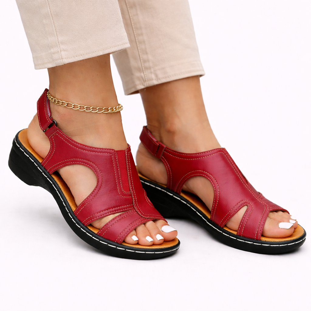 Women's black strappy flat summer sandals
