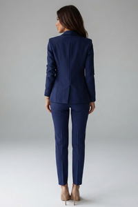 Women's Tailored Double-Breasted Blazer Co-ord Set for Autumn Office Wear