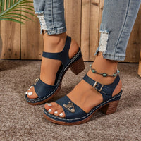 Women's Sandals Cross-Strap Block Heel Comfort