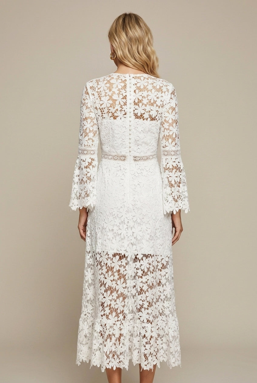 Womens Dress V-Neck Long Sleeve Wedding Guest 1