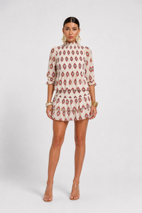 Wedding Guest Dress Vintage Floral Ruffle Midi