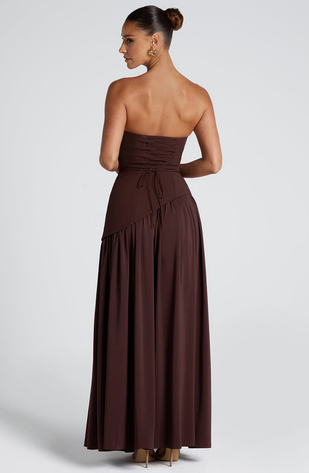 Vogain Maxi Dresses Women’s Dress Maxi Dress Strapless High Slit Chiffon Summer Fit