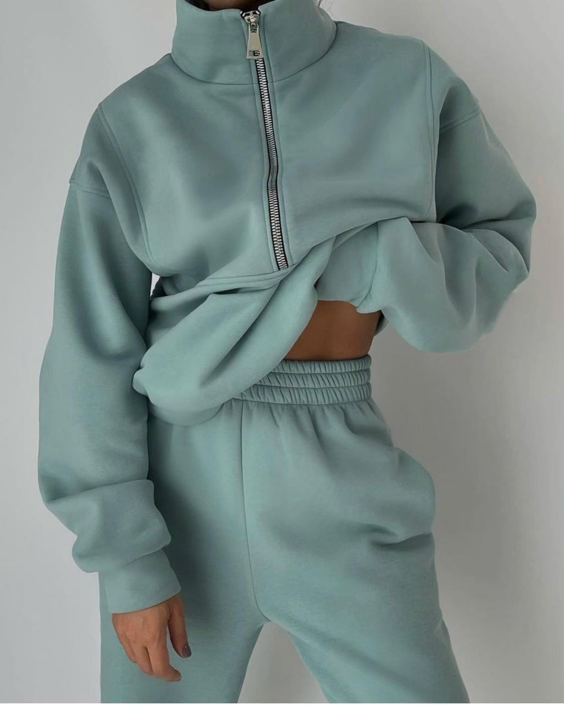 Vogain Sets Women's Loungewear Two Piece Set Half-Zip Pullover and High-Waisted Joggers